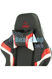 Кресло игровое ZOMBIE Z4, на колесиках, искусственная кожа, черный/красный (viking zombie z4 red)