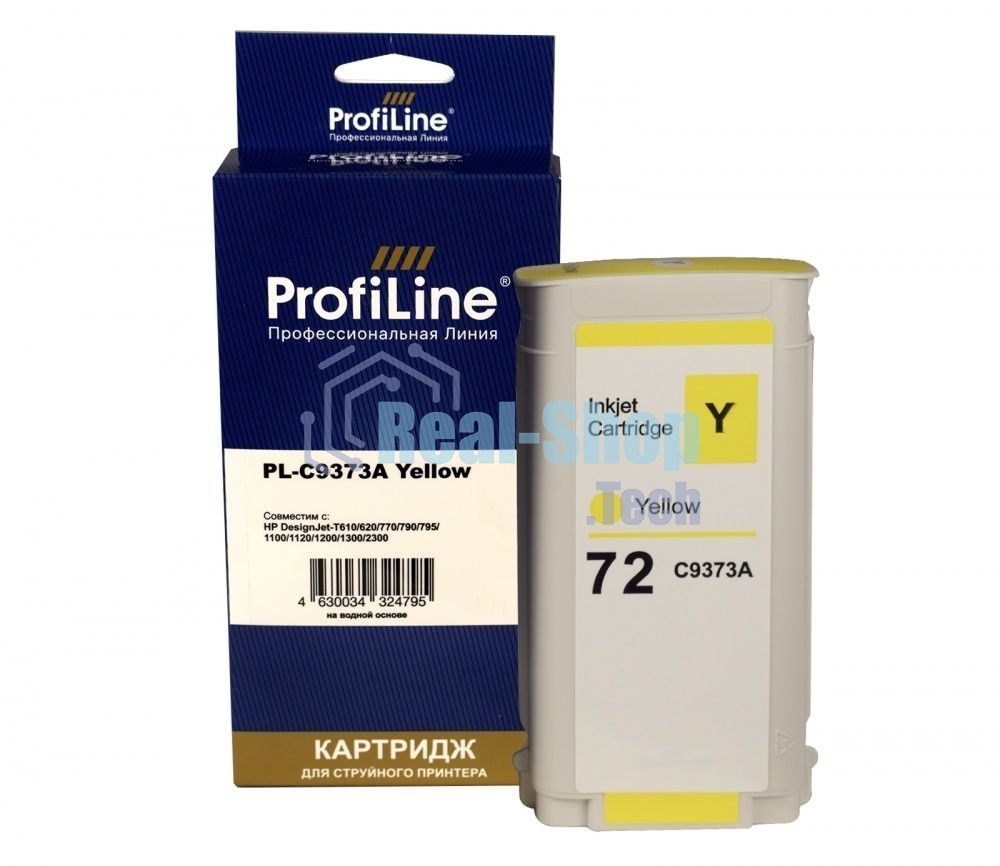 Картридж струйный ProfiLine PL-C9373A (№72) для HP DesignJet T1120ps/T1200/T2300/T1100 MFP Yellow