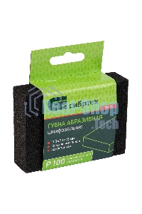 Губка для шлифования Сибртех, 100 х 70 х 25 мм, средняя жесткость, P 100