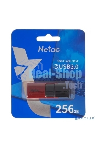 Флешка USB Netac U182 NT03U182N-256G-30RE, USB 3.0 256Gb, retail version, черный/красный