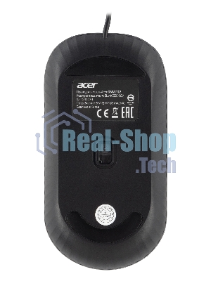 Мышь проводная Acer OMW122 черный, 1200 dpi, USB, кнопки - 3
