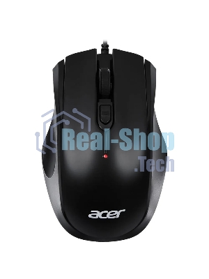Мышь проводная Acer OMW020 черный, 1600 dpi, USB, кнопки - 4