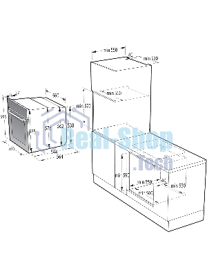 Независимая духовка Gorenje BOSX6737E09BG, встраиваемый