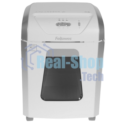 Шредер Fellowes PowerShred 15С белый (секр.P-4) фрагменты 15лист. 19лтр. скрепки скобы пл.карты