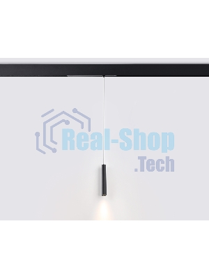 Управляемый светодиодный светильник для шинопровода Magnetic Ambrella light GL1432 BK черный IP20 10W 3000K-6400K 220V 24° D35*240 H1500 (Без ПДУ)