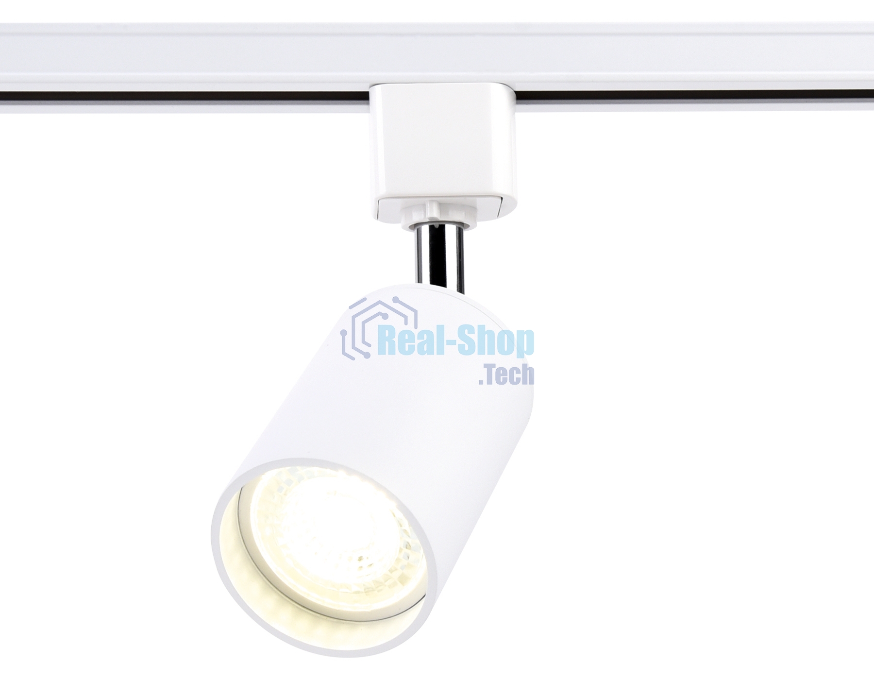 Трековый однофазный светильник со сменной лампой Ambrella light GL5121 WH белый GU10 max 12W