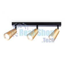 Накладной поворотный спот Ambrella light TA13151/3 BK/GD черный/золото GU10/3 max 12W 445*60*130