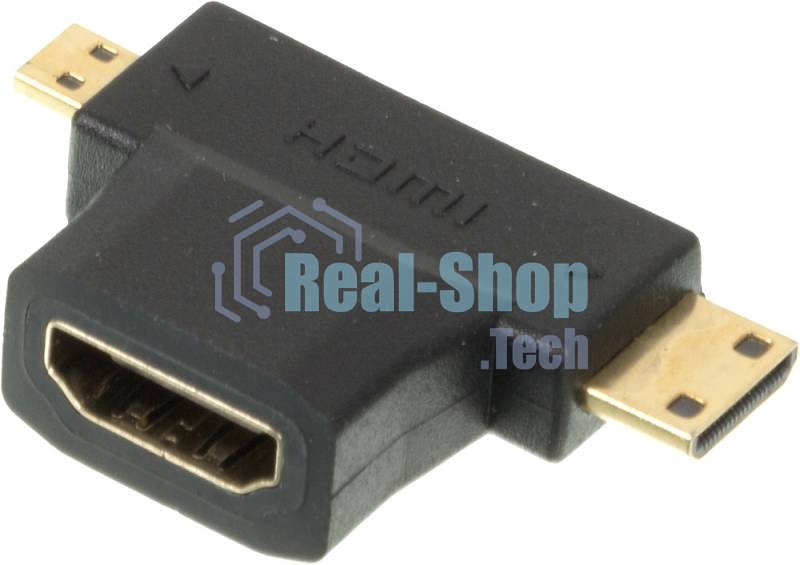 Переходник HDMI + Mini HDMI (Male) HDMImicro (m)/HDMI19 (f)