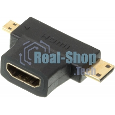 Переходник HDMI + Mini HDMI (Male) HDMImicro (m)/HDMI19 (f)