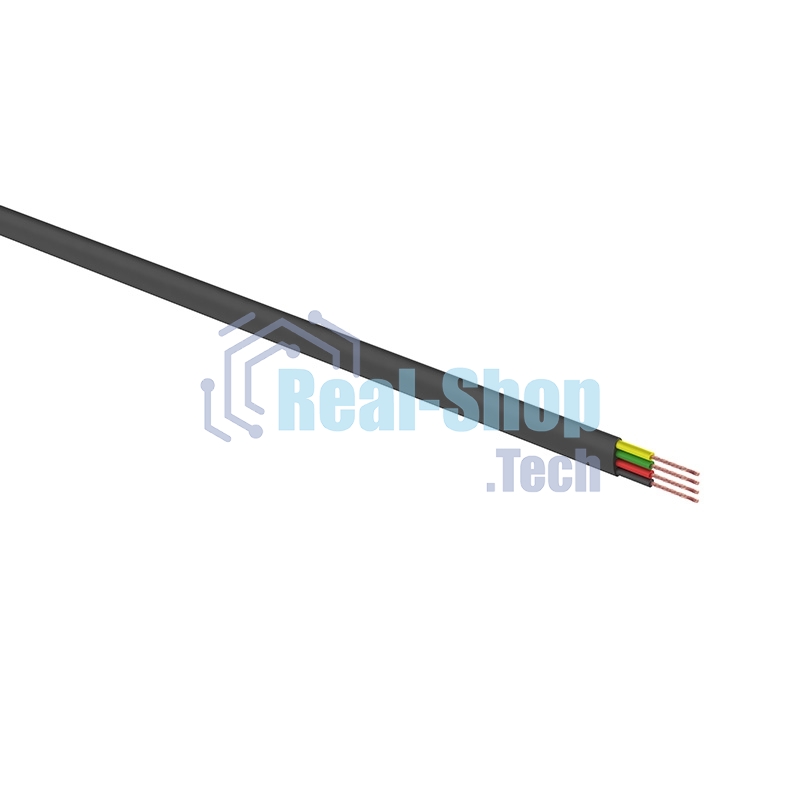 Телефонный кабель Rexant ШТЛП 4 жилы Cu, черный, 100 м