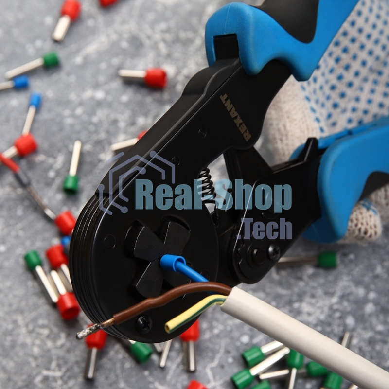 Кримпер Rexant HT-8164 для обжима штыревых наконечников 6.0-16.0 мм²