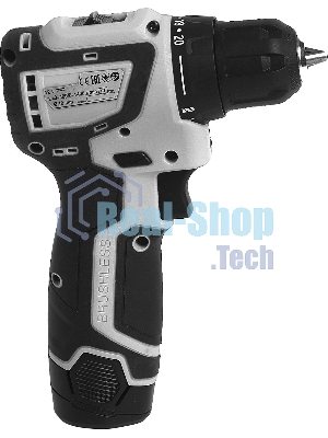 Дрель-шуруповерт ИНТЕРСКОЛ ДА-10/12В, 12 В, 2 Ач, 36 Нм, бесщеточный