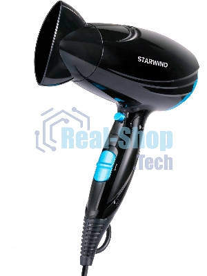 Фен Starwind SHD 7066 1600Вт черный/синий