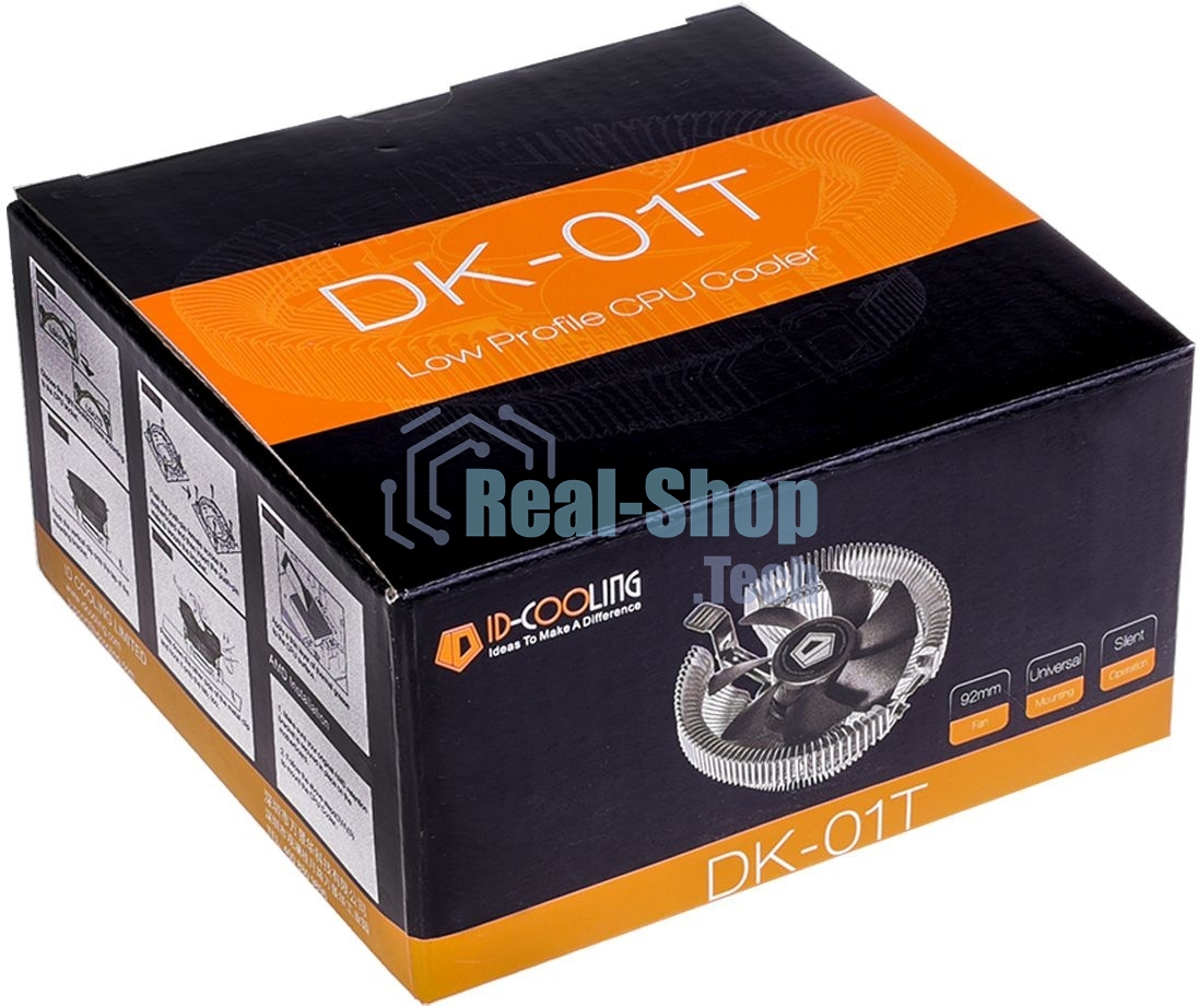 Кулер Cooler ID-Cooling ID-CPU-DK-01T серебристый 92мм алюминий 2200rpm 24db 3-pin 95W 52мм