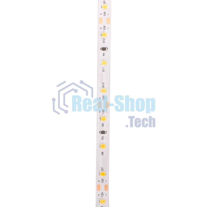 Лента светодиодная Rexant 12В, SMD2835, 9,6Вт/м, 60 LED/м, 3000K, 8мм, 5м, IP20