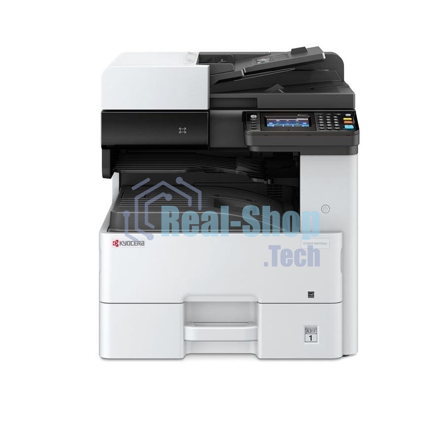 МФУ лазерное Kyocera Ecosys M4125idn (1102P23NL0/NL1), A3, ч/б, печ. до 25 стр/мин. (А4) до 12 стр/мин. (А3), скан. до 50 стр/мин., 1200 x 1200 dpi (печать) 600x600dpi (скан.), USB, RJ-45, NFC, Air Print, Mopria