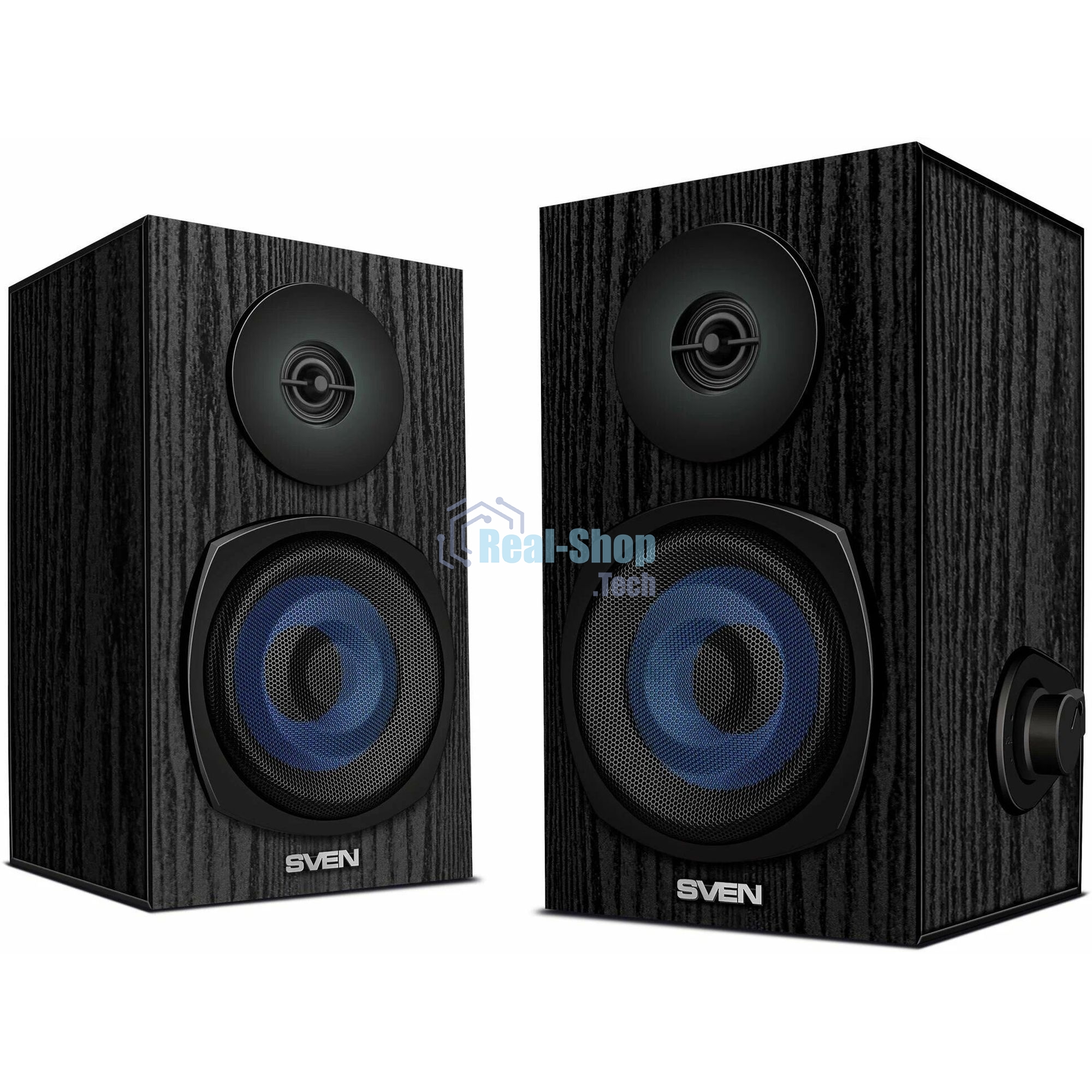 Акустическая система 2.0 SVEN SPS-576 черные (2x4W, Bluetooth, дерево)