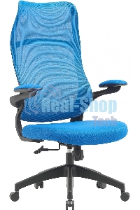 Кресло компьютерное Cactus CS-MC505-BL темно-синий, сиденье темно-синий, сетка/ткань, крестов. пластик