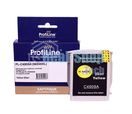 Картридж струйный ProfiLine PL-C4909A №940XL для принтеров HP Officejet Pro 8000/8500 Yellow пигмент