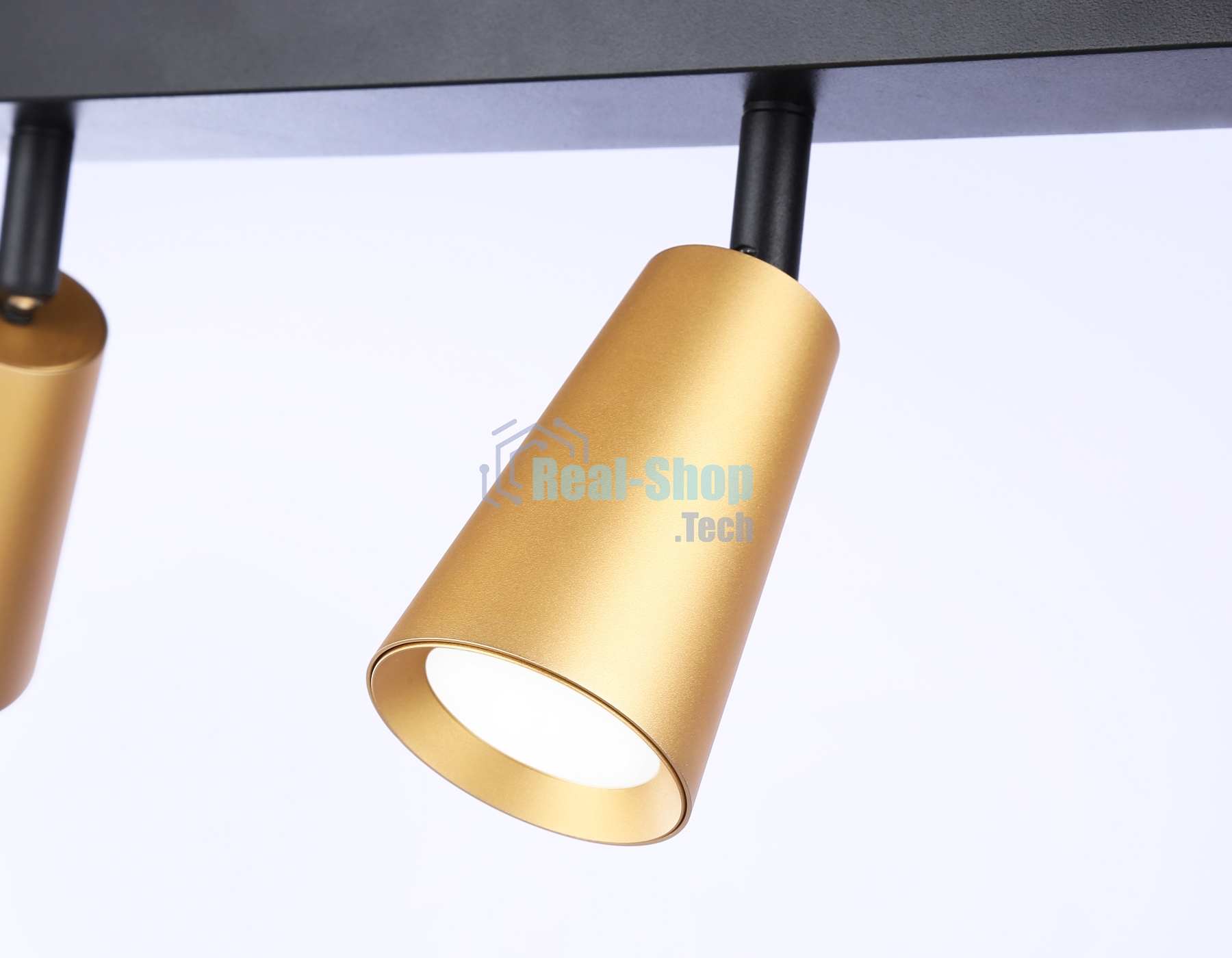 Накладной поворотный спот Ambrella light TA13151/3 BK/GD черный/золото GU10/3 max 12W 445*60*130