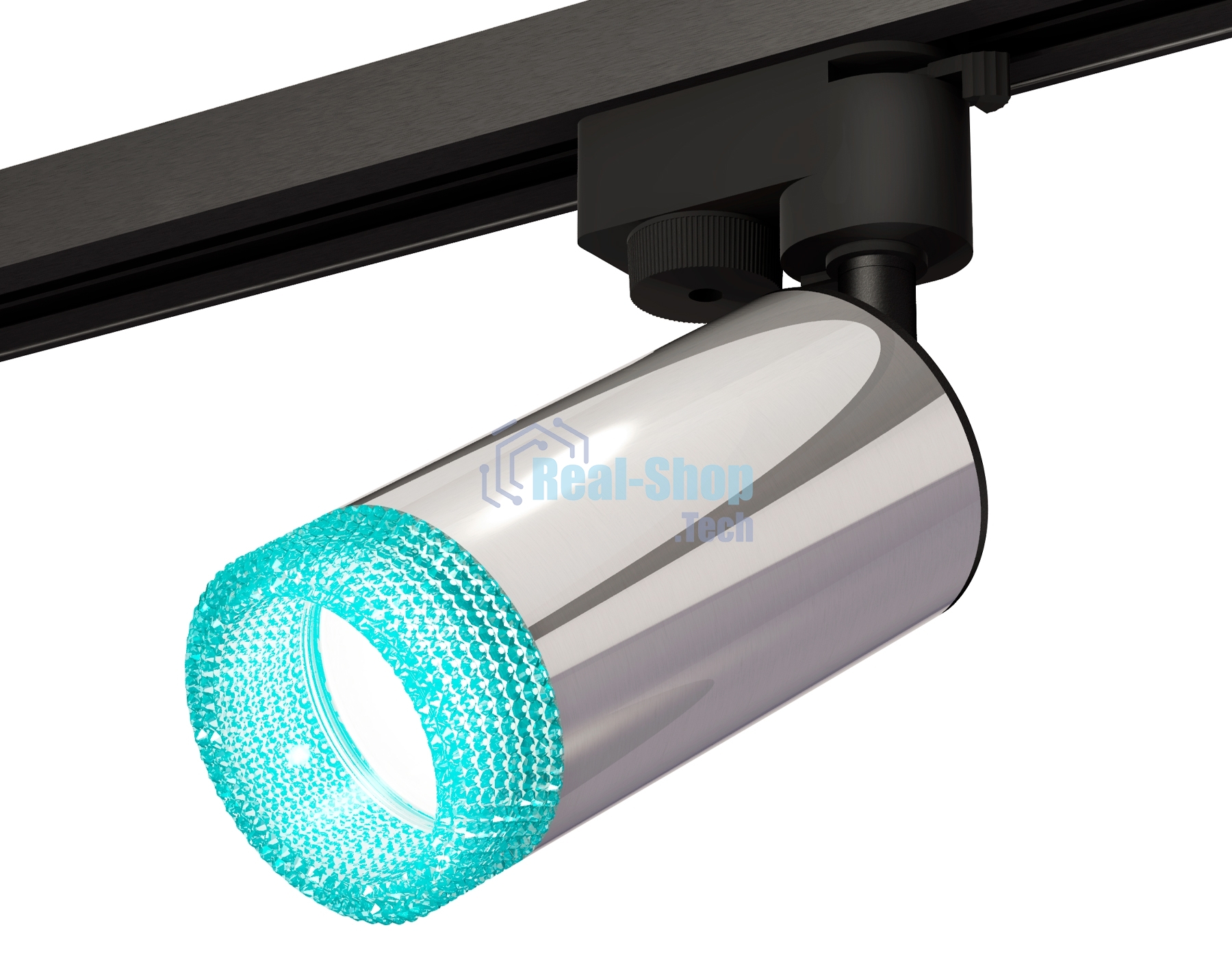 Светильник Ambrella light XT6325002 PSL/SBK/BL серебро полированное/черный песок/голубой MR16 GU5.3 (A2521, C6325, N6153)