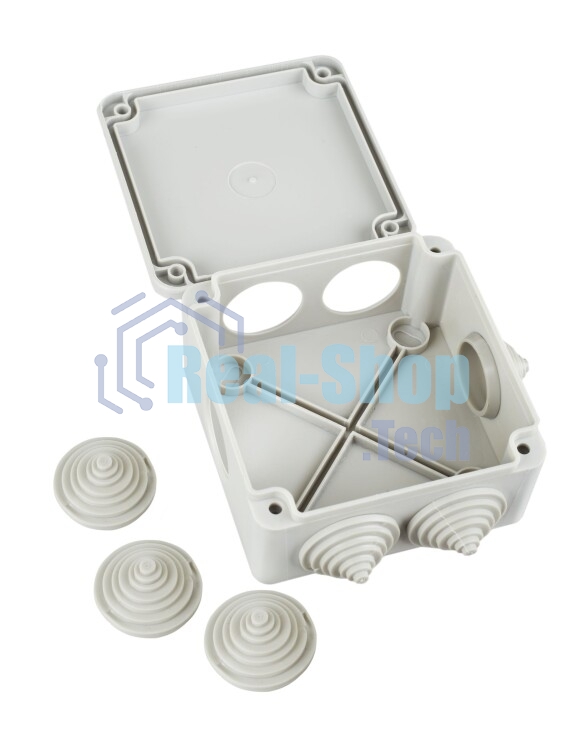Коробка распаячная IEK КМ для о/п 100х100х45мм IP44 6 вводов (7035)