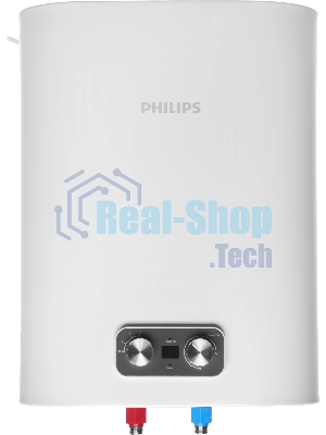 Водонагреватель электрический Philips YB AWH1615/51(30YB) белый, накопительный, 30 л, 2 кВт, настенный, вертикальный, плоский корпус, бак из нержавеющей стали, сухой ТЭН, механическое управление с LED-дисплеем