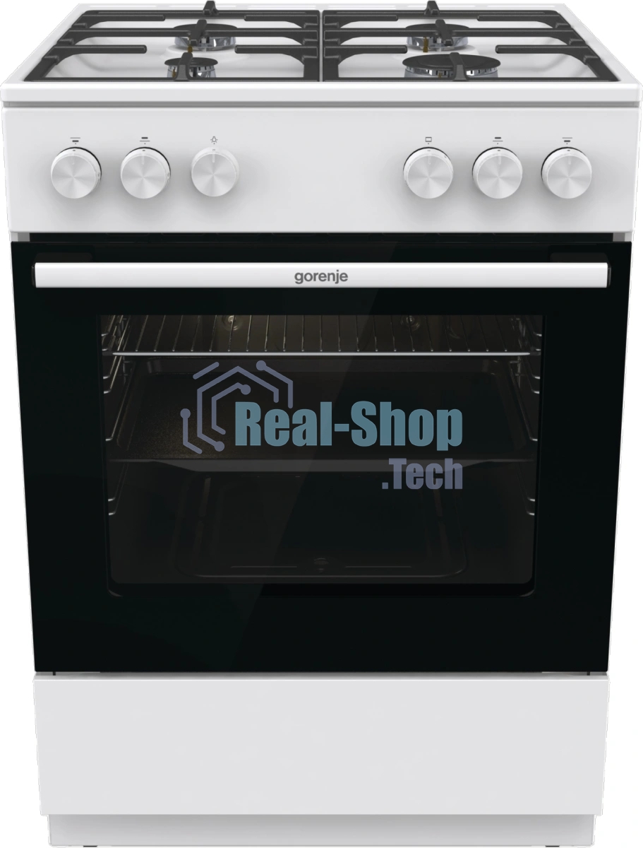 Плита газовая Gorenje GG6A10WFFM белый, конфорок 4 шт, духовка 72 л, 60 см x 85 см x 60 см