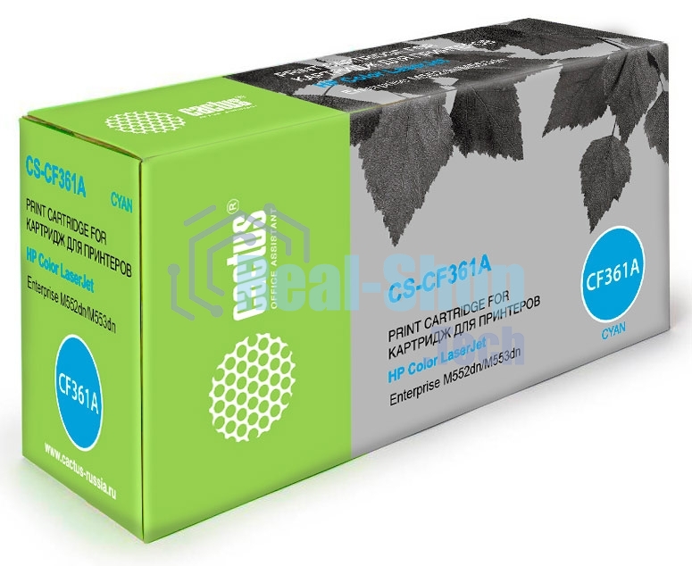 Картридж лазерный Cactus CS-CF361A голубой (5000 стр.) для HP CLJ M552dn/M553dn/M553N/M553x