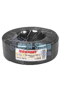 Телефонный кабель Rexant ШТЛП 4 жилы Cu, черный, 100 м