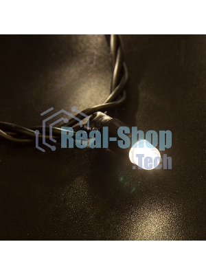 Гирлянда Neon-night Нить 10м, эффект мерцания (каждый 5-ый), черный ПВХ, 230В, теплый белый