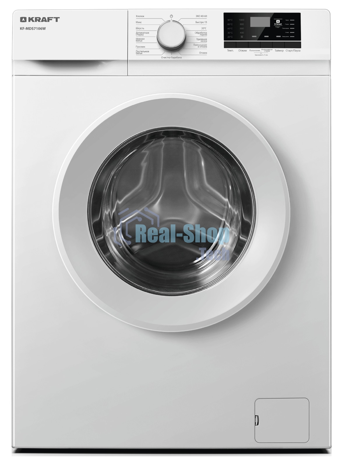 Стиральная машина Kraft KF-MDS7106W белый, загрузка фронтальная 7 кг, 1000 об/мин., класс: А+