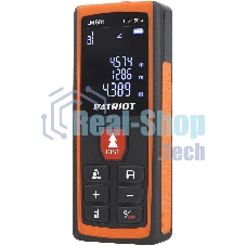 Дальномер лазерный PATRIOT LM 501, макс. дистанция 50 метров, измерение площади, объема, подсветка, память 30 изм., чехол в комплекте