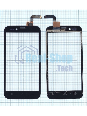 Сенсорное стекло (тачскрин) для Archos 50 Platinum MCF-050-0995-V2, черное