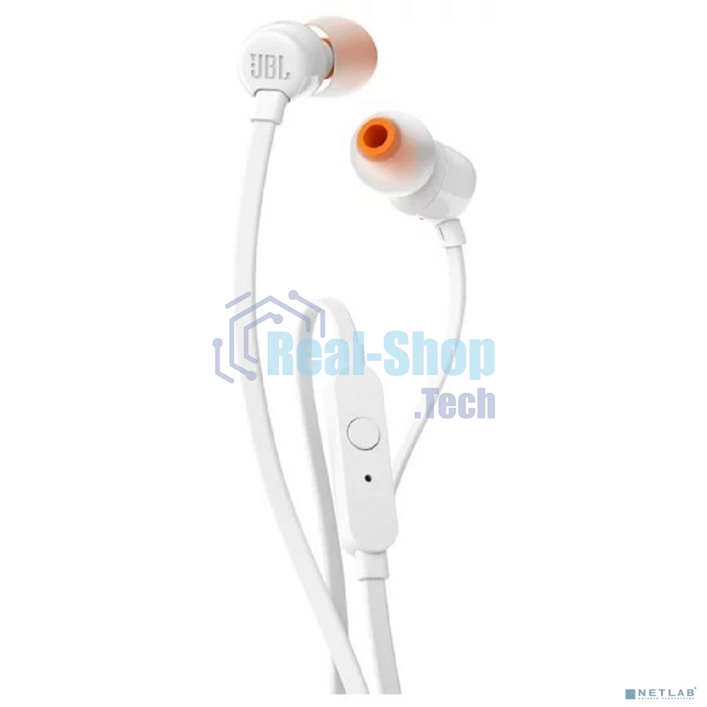 Наушники JBL Tune 110, 3.5 мм, внутриканальные, белый