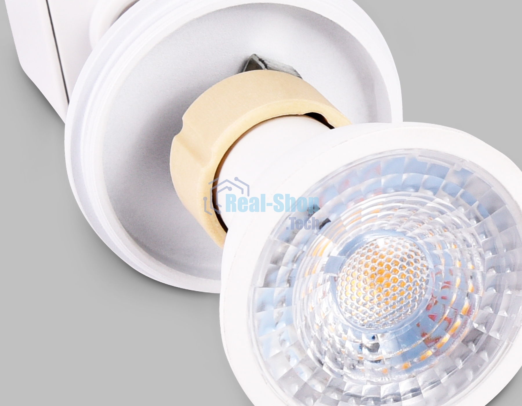 Трековый однофазный светильник со сменной лампой Ambrella light GL5121 WH белый GU10 max 12W