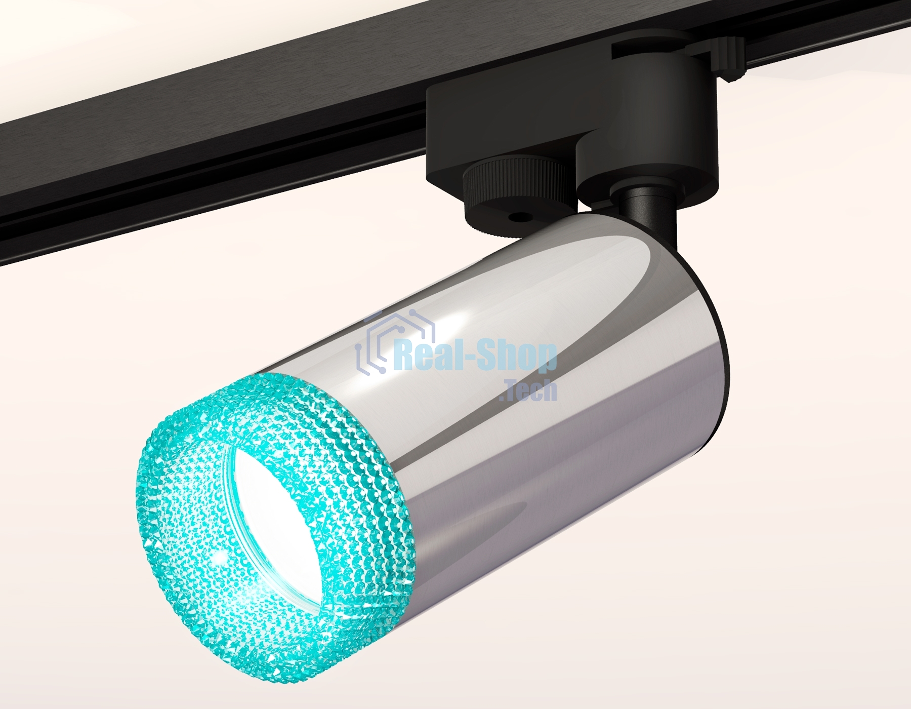 Светильник Ambrella light XT6325002 PSL/SBK/BL серебро полированное/черный песок/голубой MR16 GU5.3 (A2521, C6325, N6153)