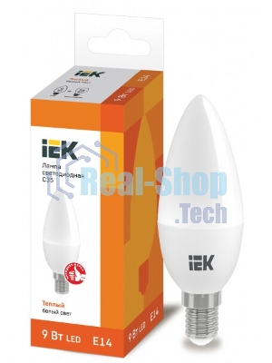 Лампа светодиодная LED IEK LLE-C35-9-230-30-E14 9Вт 230В 3000К E14 свеча