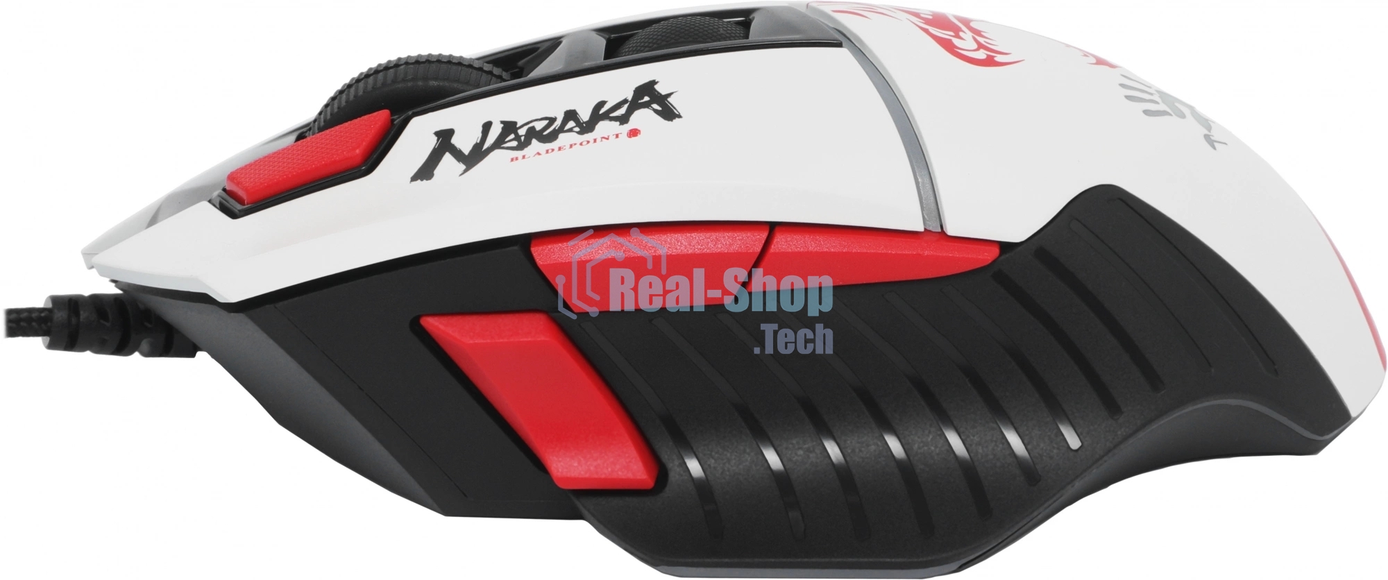 Мышь проводная A4Tech Bloody W95 Max Naraka белый/рисунок, оптическая, 12000 dpi, USB, кнопки - 6