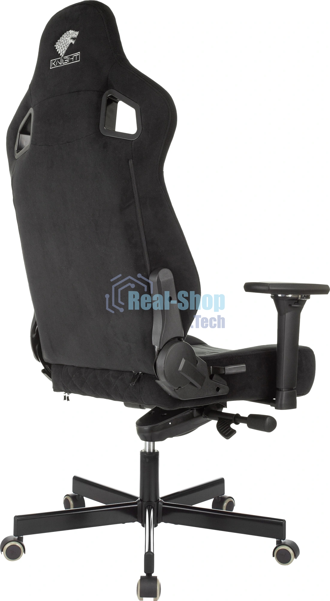 Кресло игровое Knight Hunter черный, Alfa Black крестов. металл