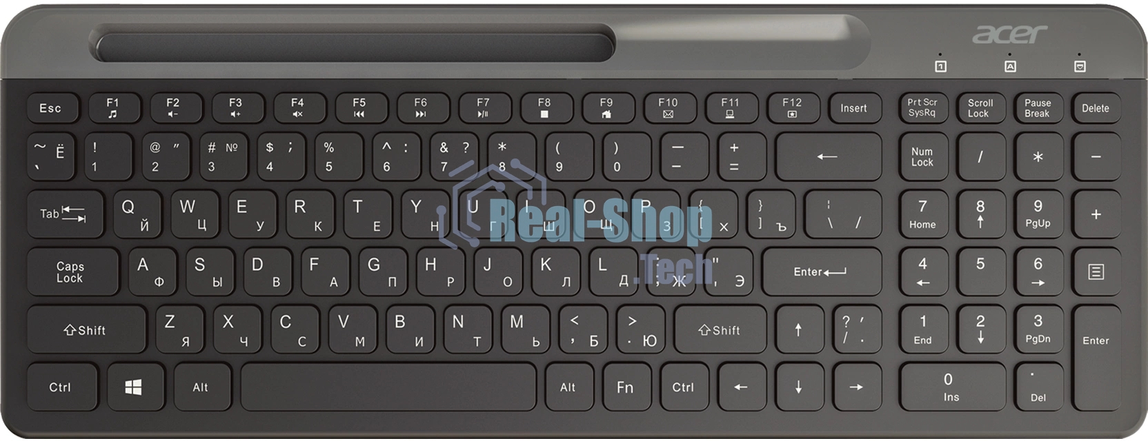 Комплект клавиатура+мышь Acer OCC402 беспроводной, USB, 1600 DPI, чёрный