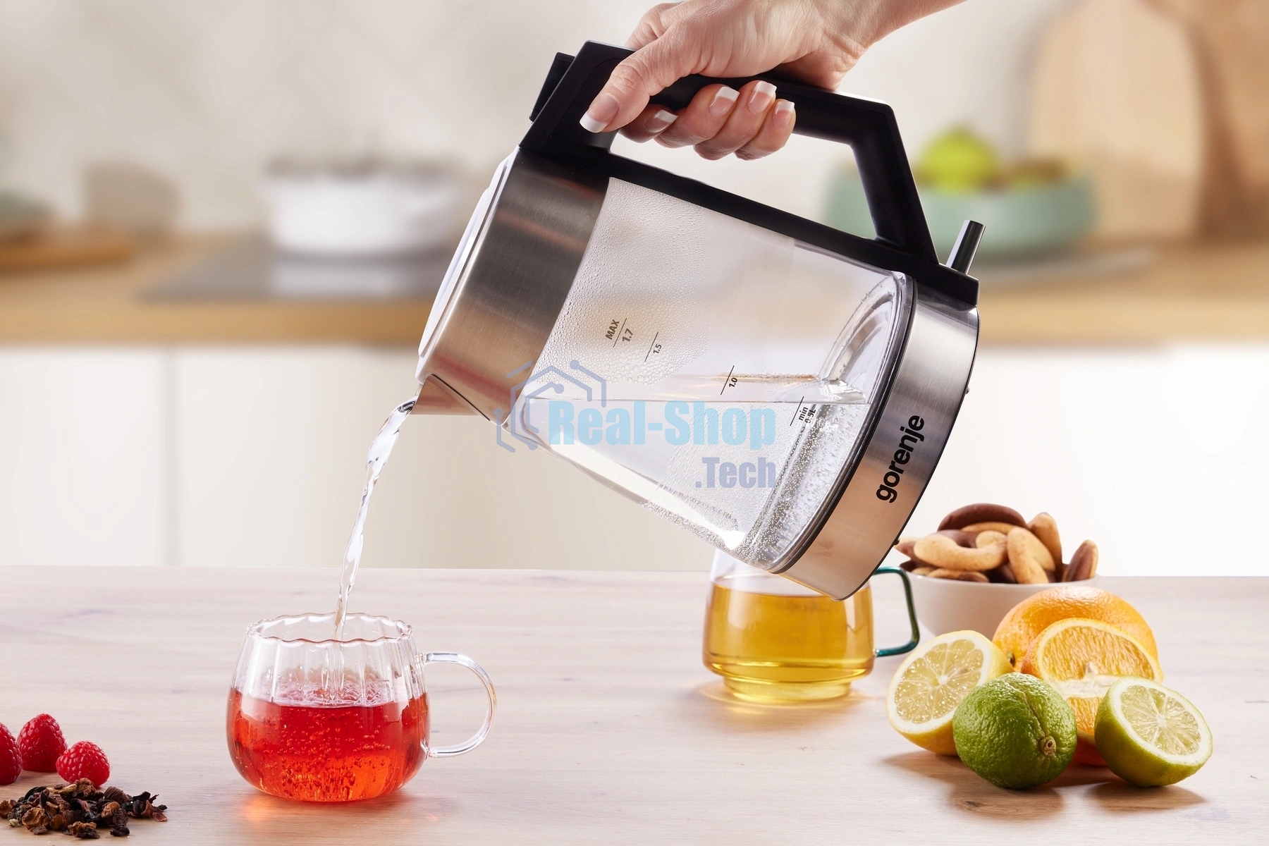 Чайник электрический Gorenje K17OGS 1.7л. нержавеющая сталь корпус: стекло