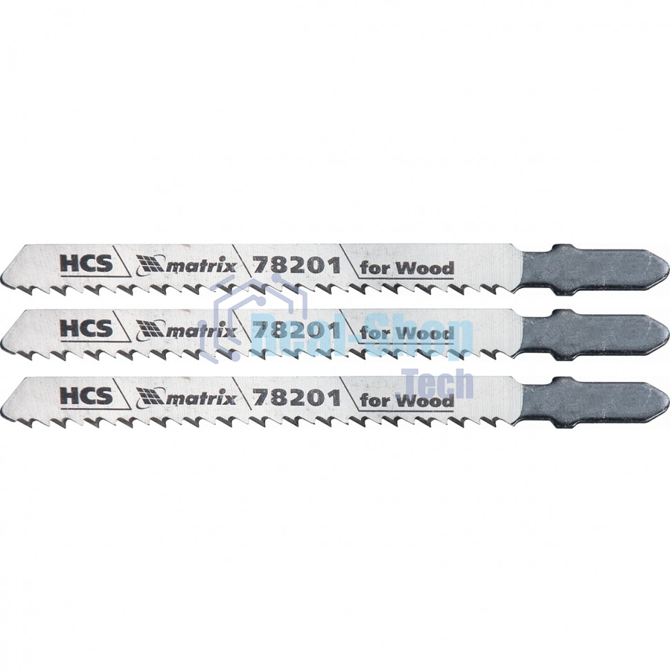 Полотна Matrix для электролобзика по дереву, 3 шт. T101B, 75x2,5мм, HCS Professional