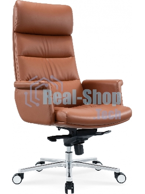 Кресло руководителя Cactus CS-LBR-CARACAS кожа крестов. алюминий