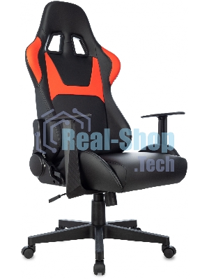 Кресло Zombie Game Penta черный/красный, экокожа, 120 кг, механизм качания