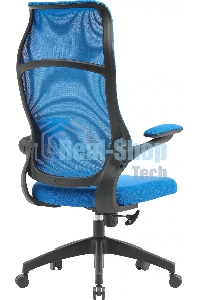 Кресло компьютерное Cactus CS-MC505-BL темно-синий, сиденье темно-синий, сетка/ткань, крестов. пластик