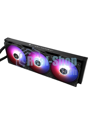 Водяное охлаждение для процессора Thermalright Frozen Warframe Pro 360 черный ARGb (360мм, черный, ARGb/Fans: 3x120мм, 70.84CFM, 29.8dBA, 2000RPM/Pump height 60мм, 23dBA, 3000RPM, Rad thickness 27mm/S: 1200, 1700, 1851, 2011, 2066, 115X, AM4, AM5)