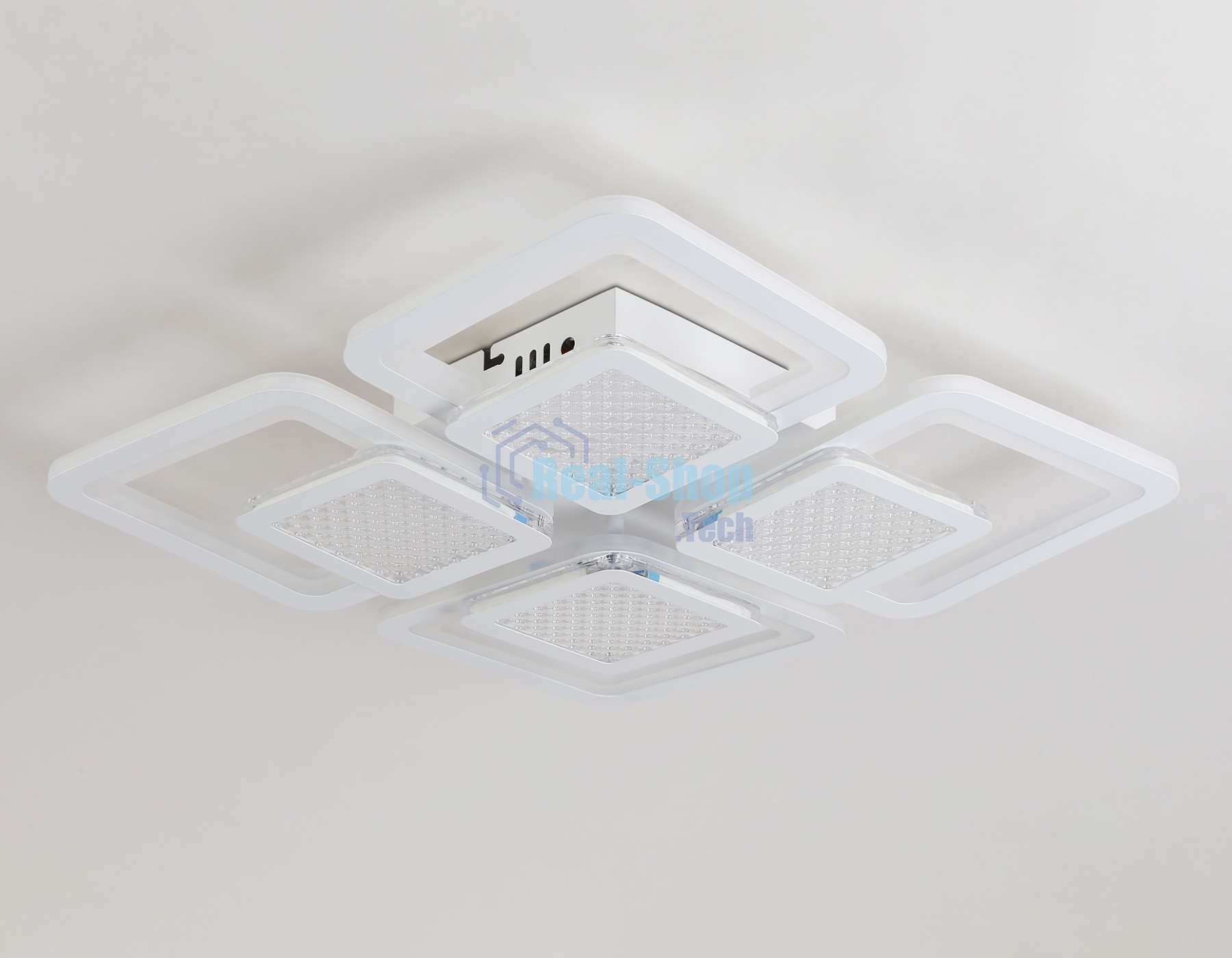 Потолочный светодиодный светильник FA4283/4+4 WH белый 100W 3000K+6400K/4200K/6400K+3000K 435*435*70 (ПДУ ИК)