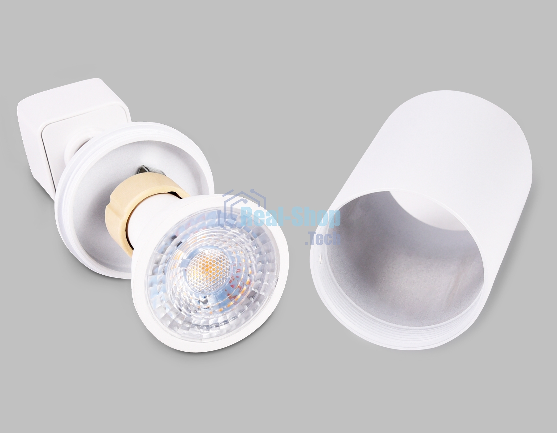 Трековый однофазный светильник со сменной лампой Ambrella light GL5121 WH белый GU10 max 12W