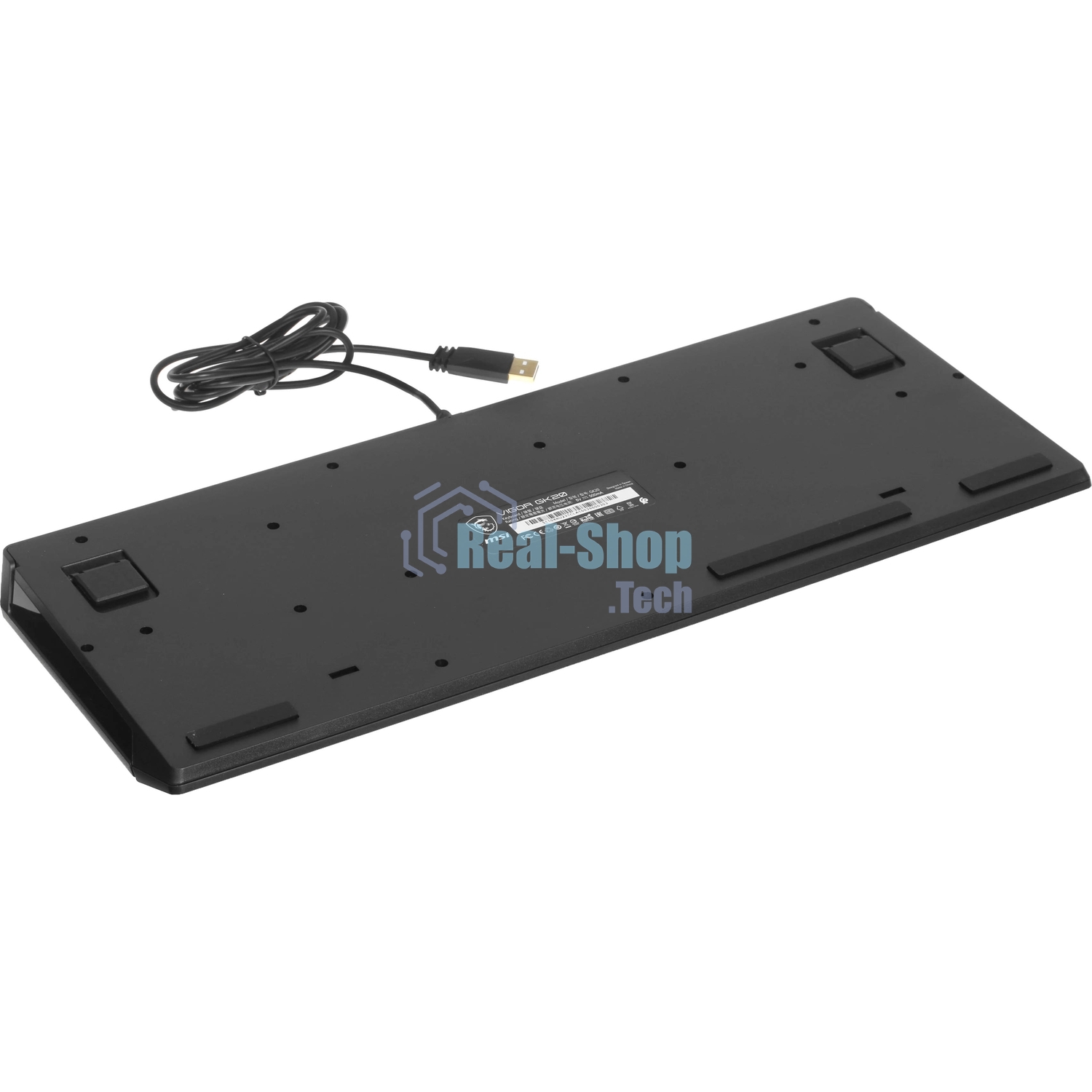 Клавиатура проводная MSI VIGOR GK20 RU черный USB Multimedia for gamer LED (подставка для запястий)